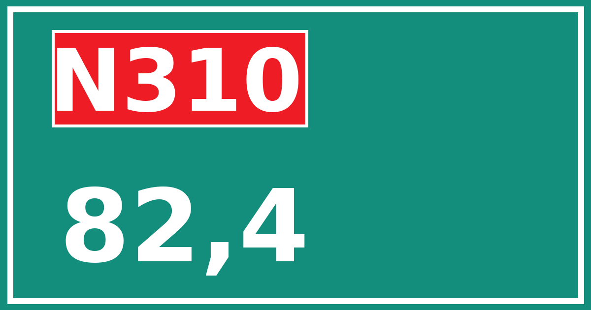Hectometerbord N310 82,4