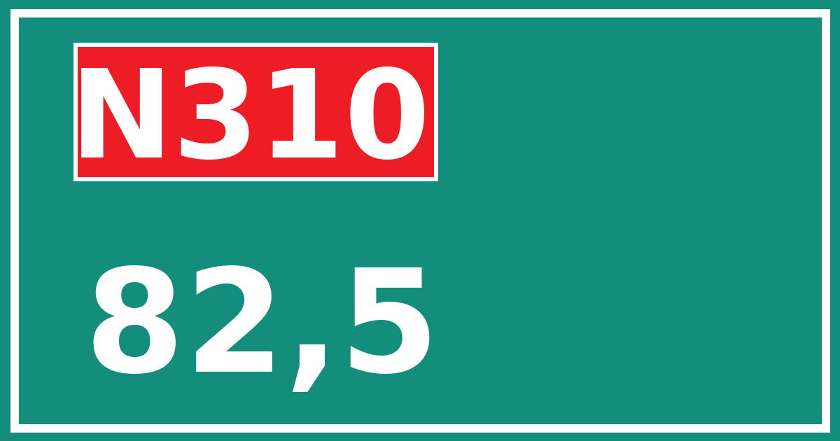 Hectometerbord N310 82,5