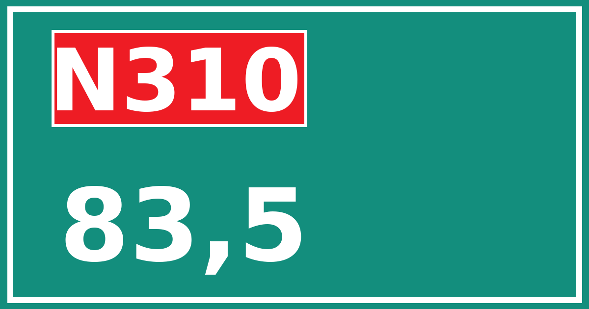 Hectometerbord N310 83,5