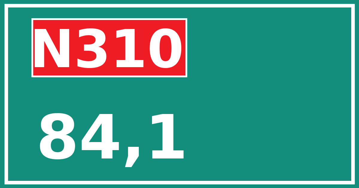 Hectometerbord N310 84,1