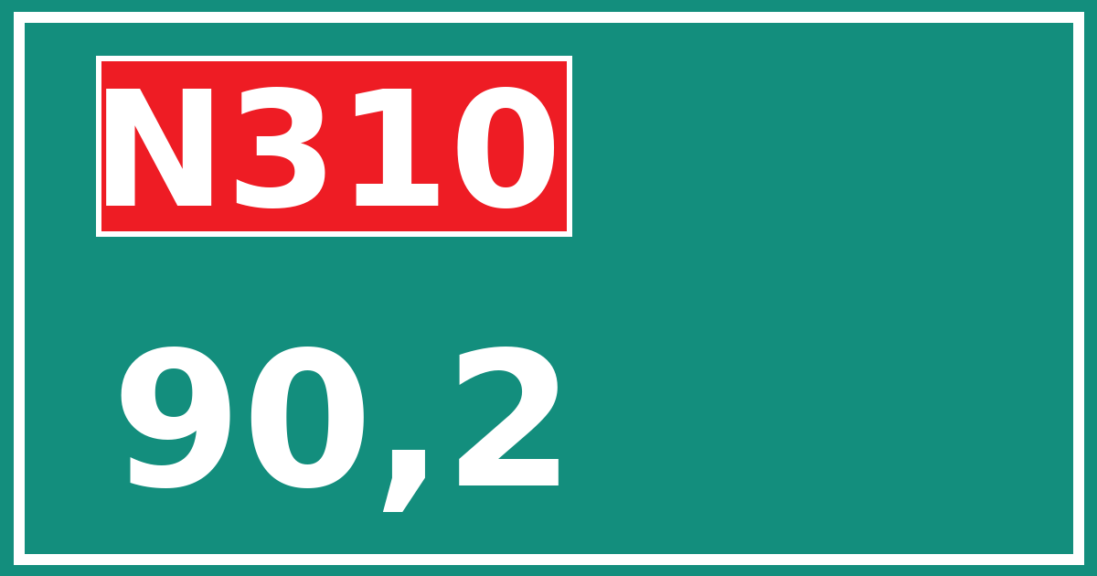 Hectometerbord N310 90,2
