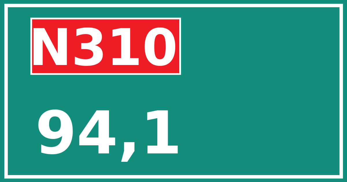 Hectometerbord N310 94,1
