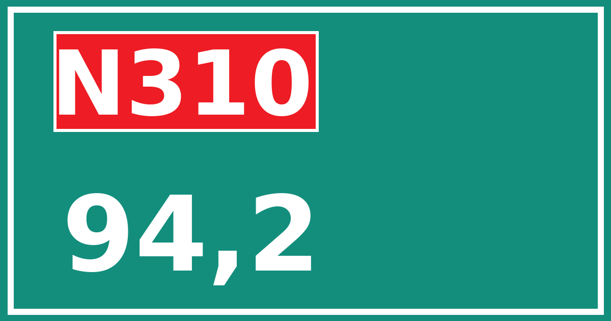 Hectometerbord N310 94,2