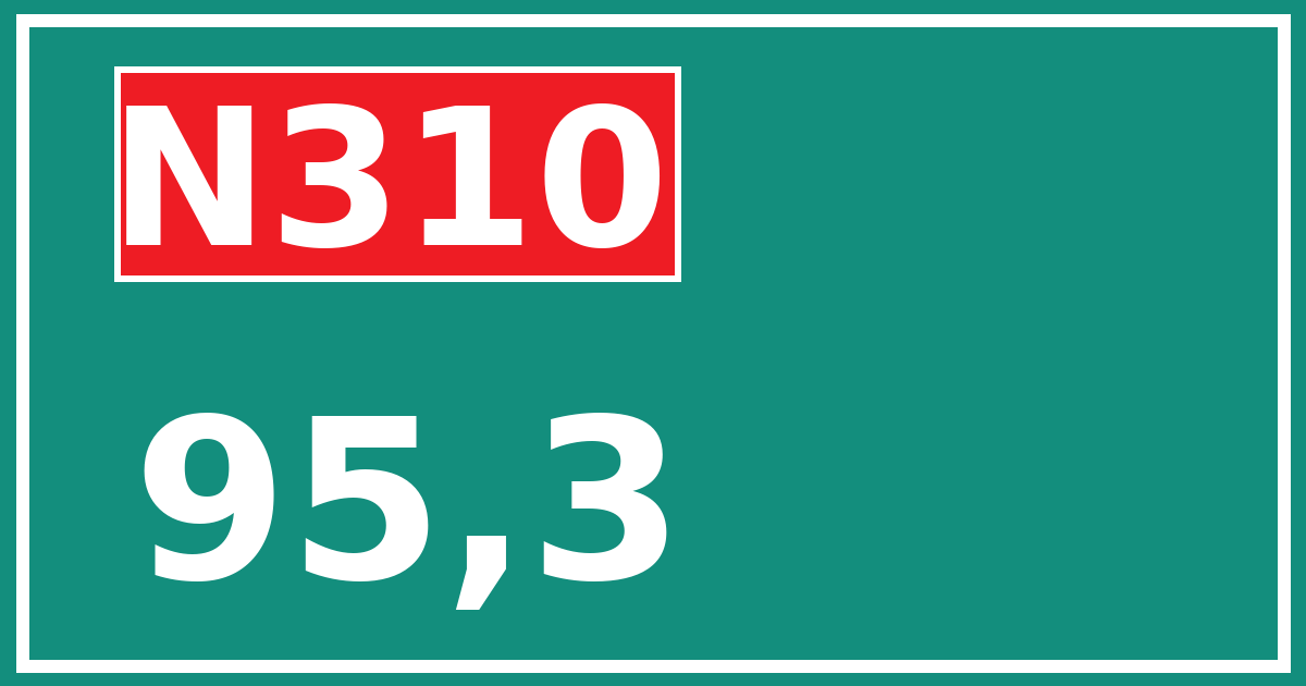 Hectometerbord N310 95,3