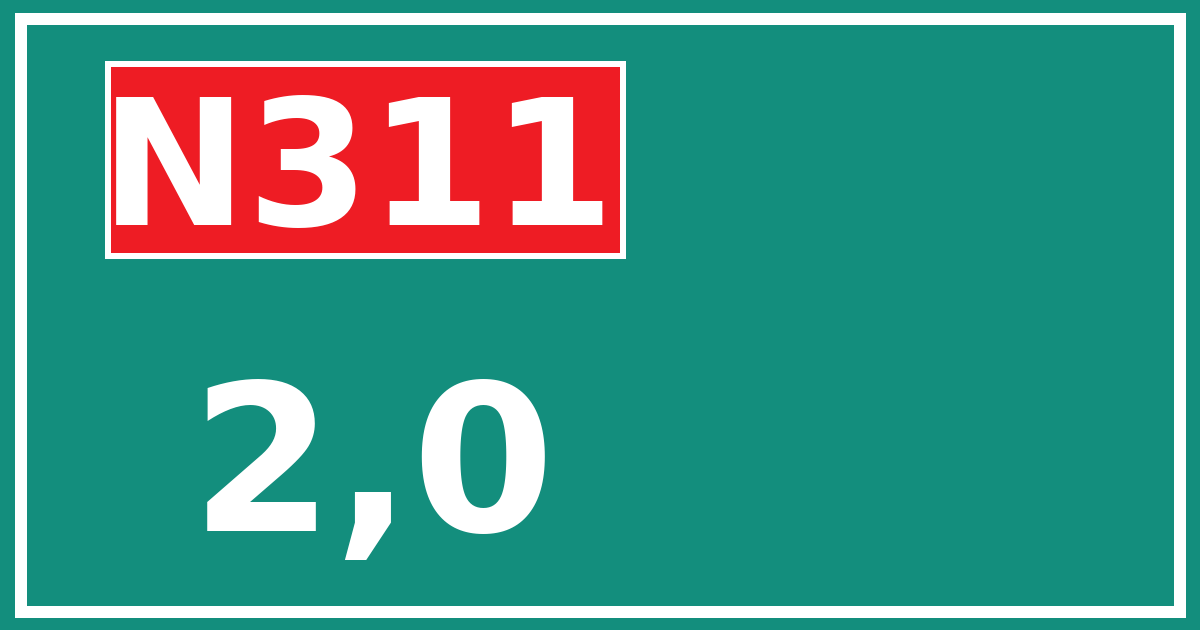 Hectometerbord N311 2,0