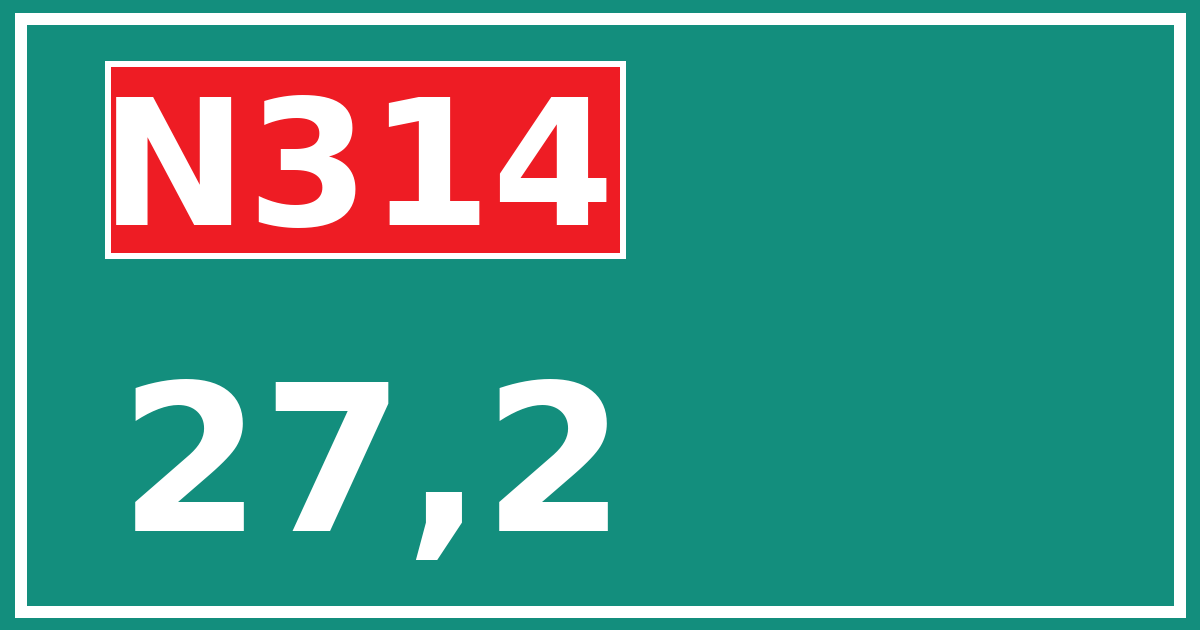 Hectometerbord N314 27,2