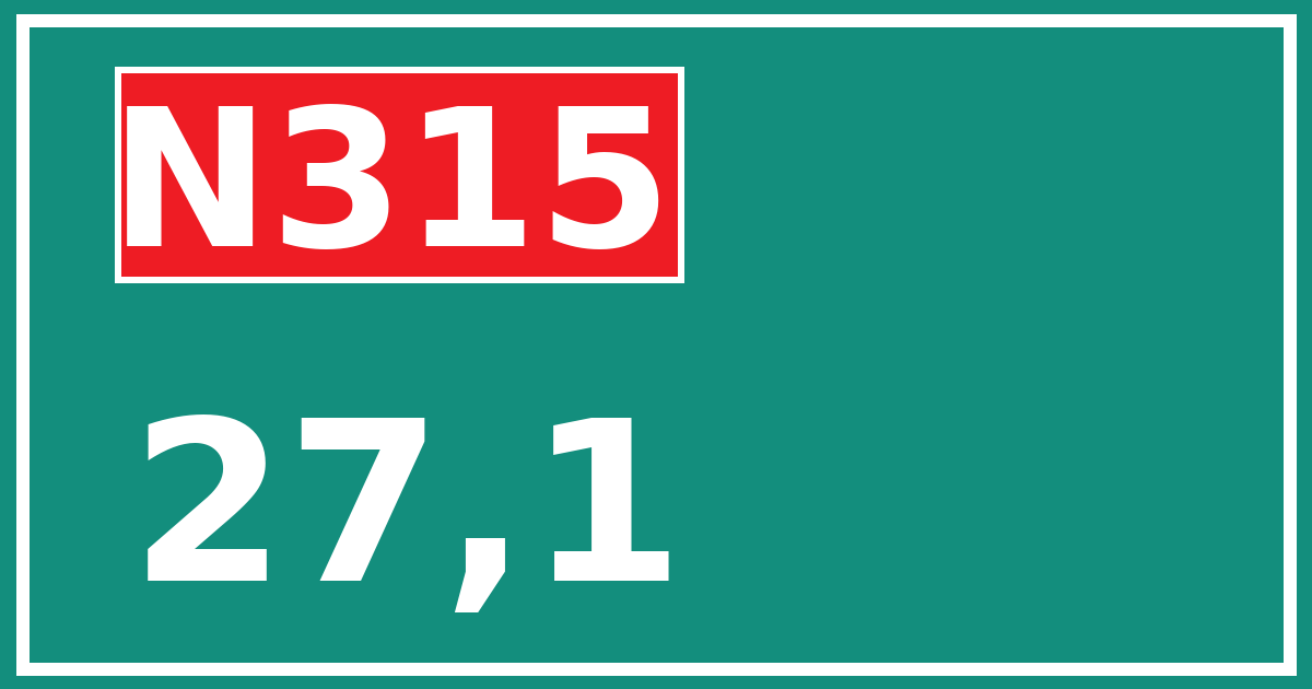 Hectometerbord N315 27,1