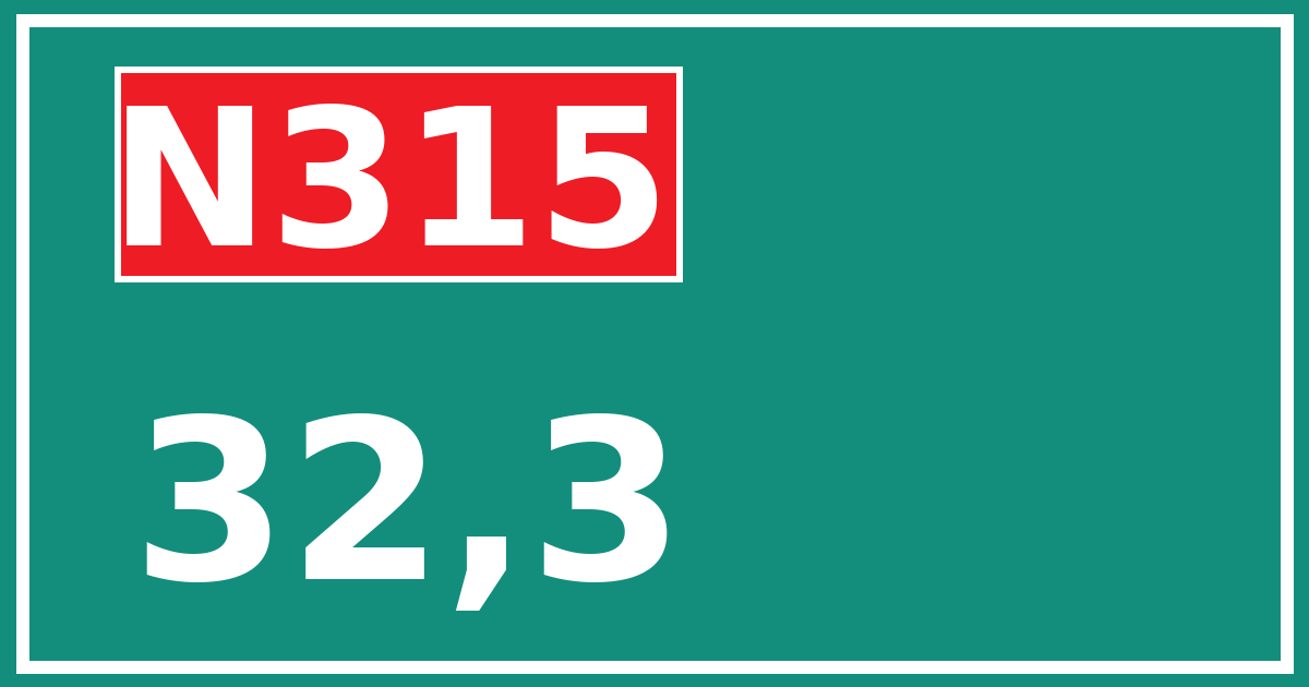 Hectometerbord N315 32,3