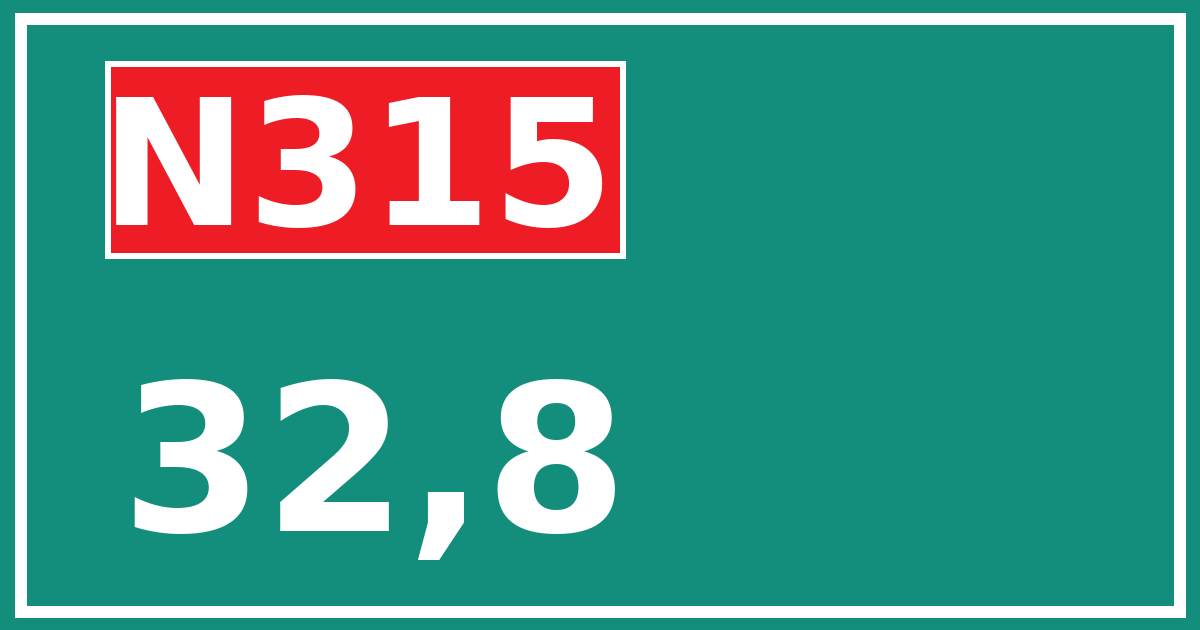 Hectometerbord N315 32,8