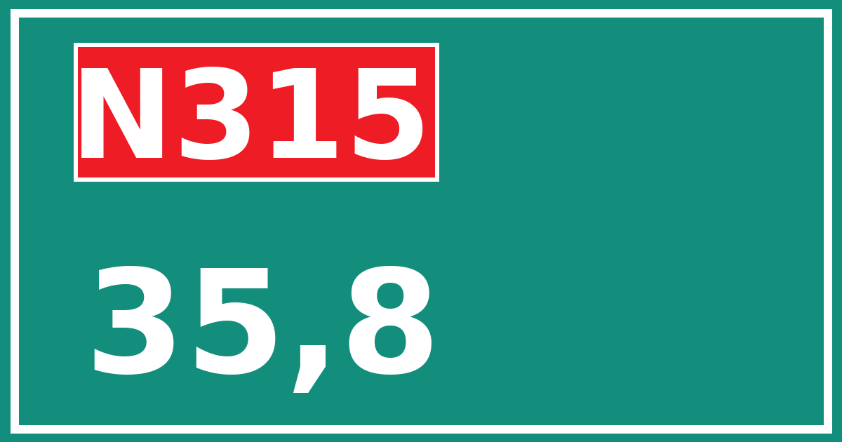 Hectometerbord N315 35,8