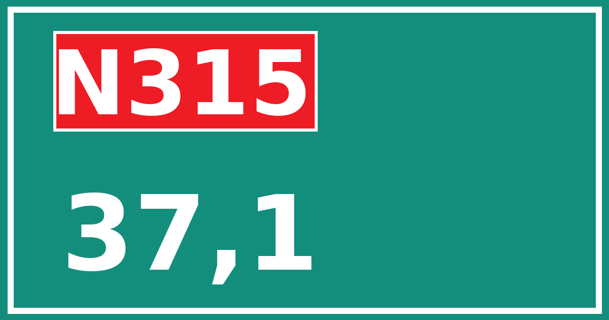 Hectometerbord N315 37,1