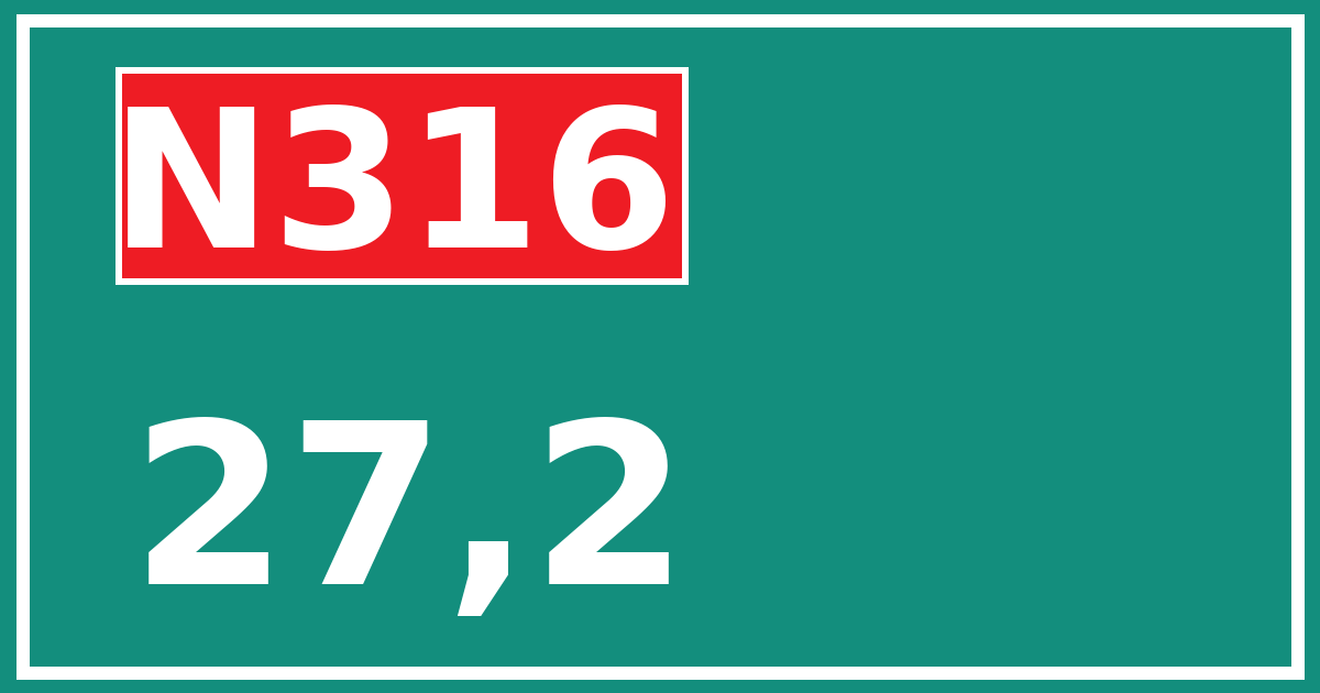 Hectometerbord N316 27,2