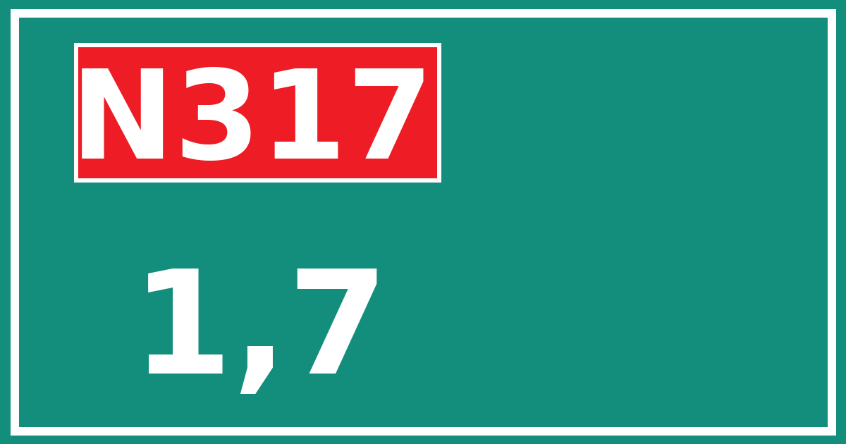 Hectometerbord N317 1,7