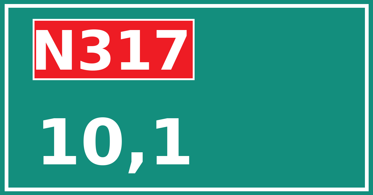Hectometerbord N317 10,1