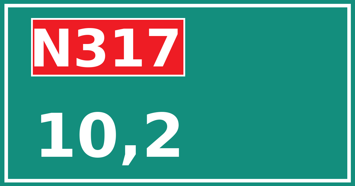 Hectometerbord N317 10,2