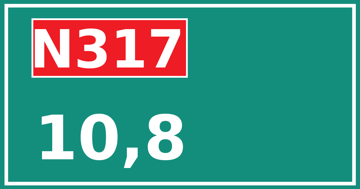 Hectometerbord N317 10,8