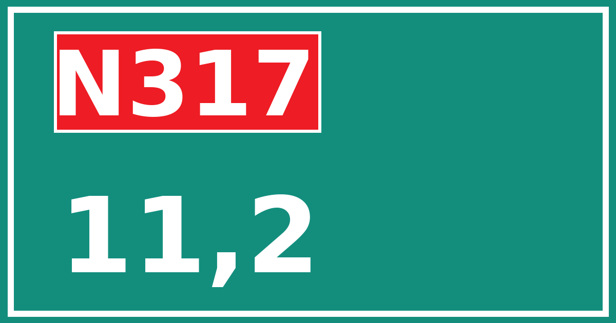Hectometerbord N317 11,2
