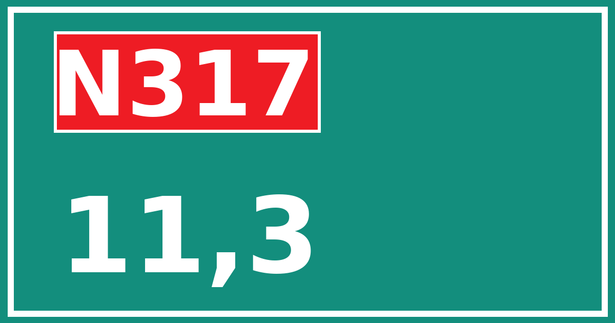 Hectometerbord N317 11,3