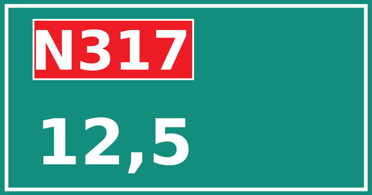 Hectometerbord N317 12,5
