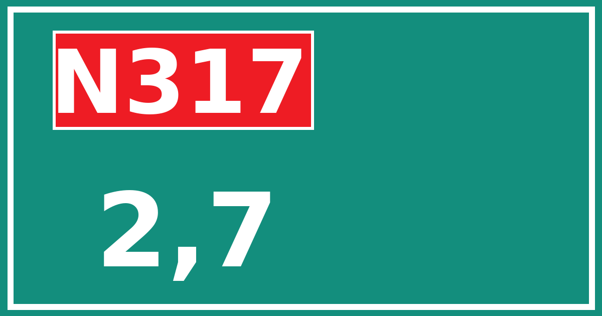Hectometerbord N317 2,7