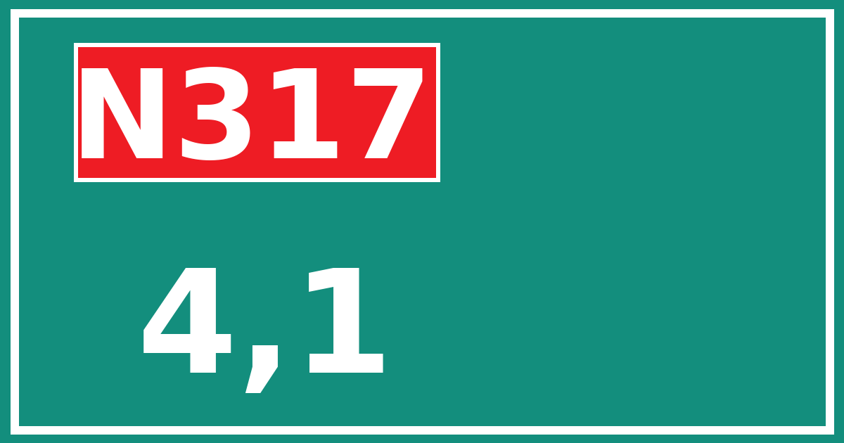 Hectometerbord N317 4,1