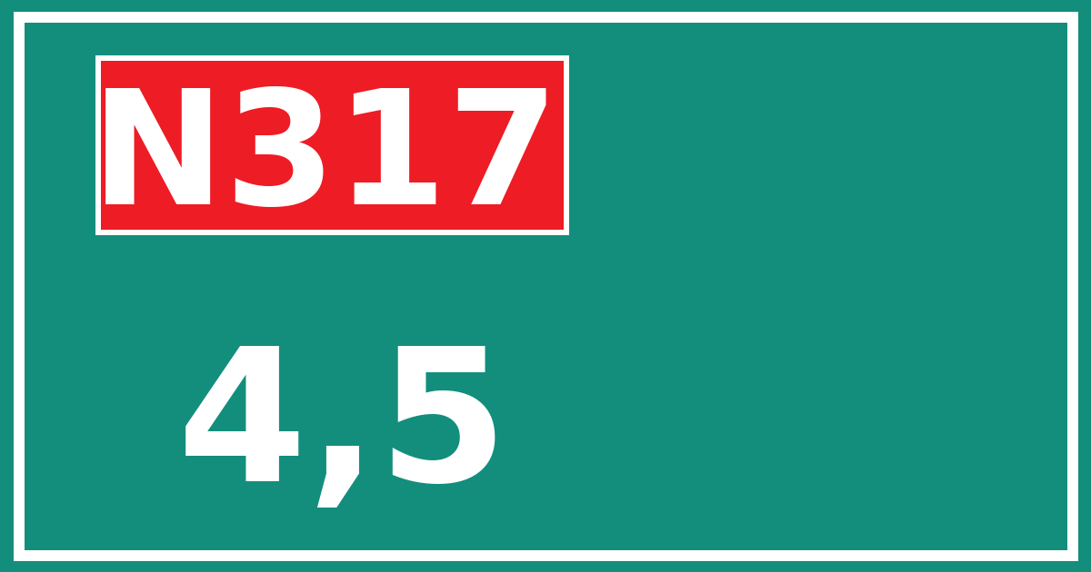 Hectometerbord N317 4,5