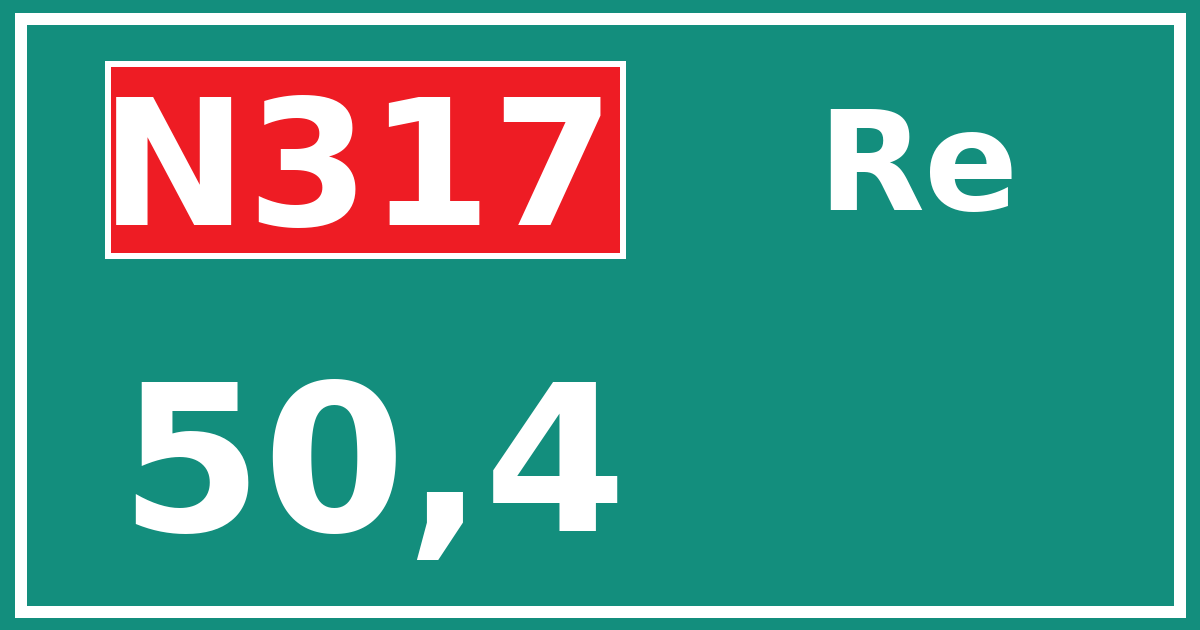 Hectometerbord N317 50,4 zijde Re