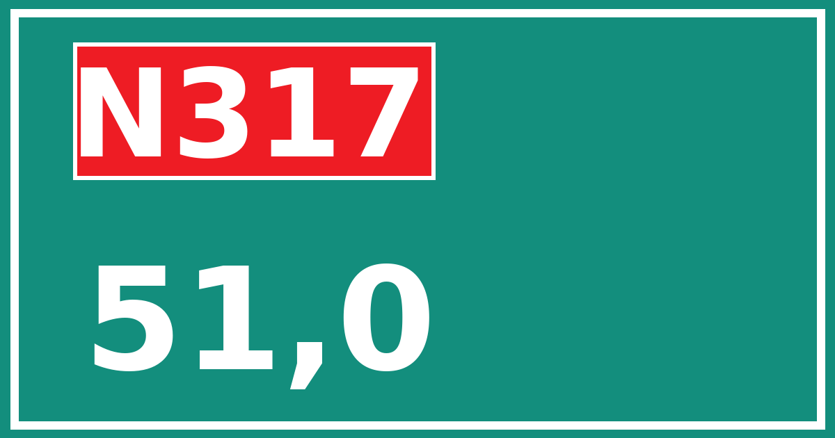 Hectometerbord N317 51,0