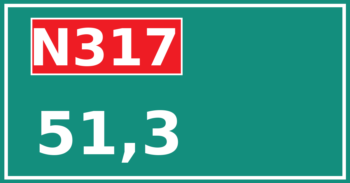 Hectometerbord N317 51,3