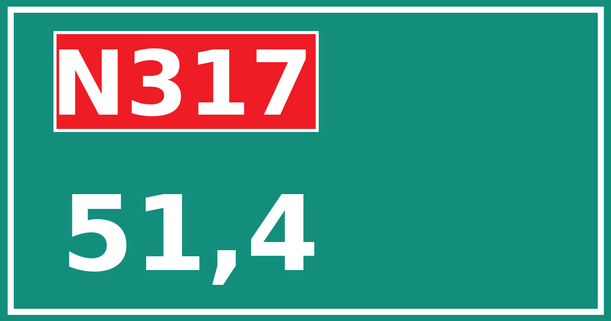 Hectometerbord N317 51,4