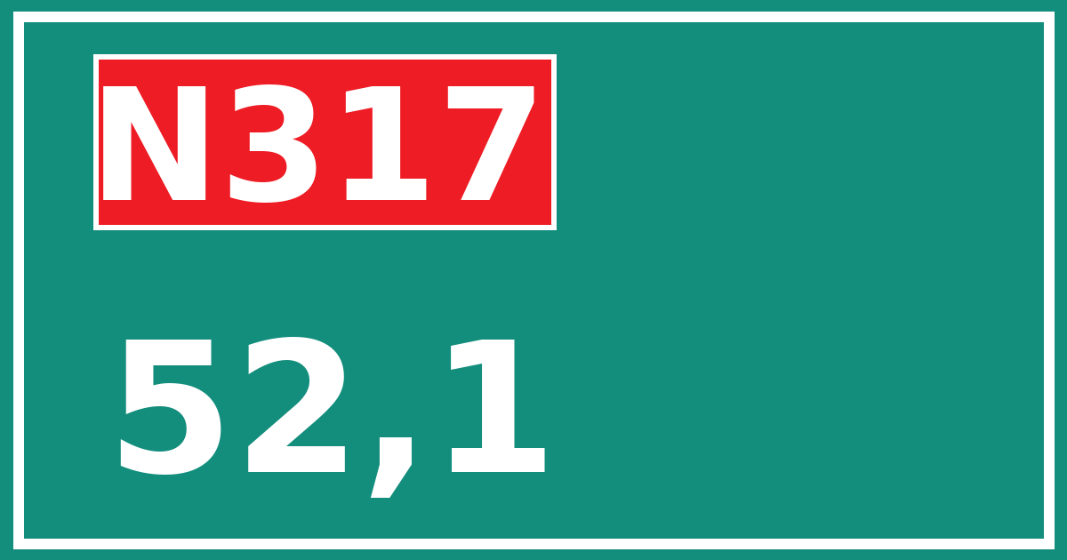Hectometerbord N317 52,1