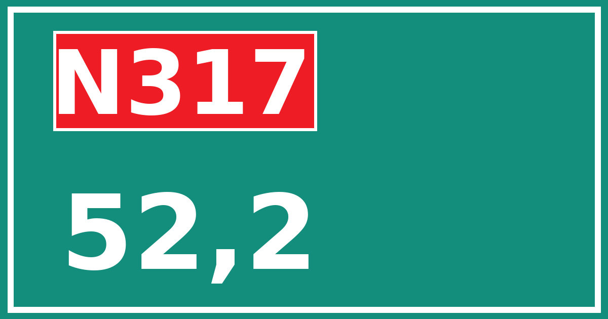 Hectometerbord N317 52,2