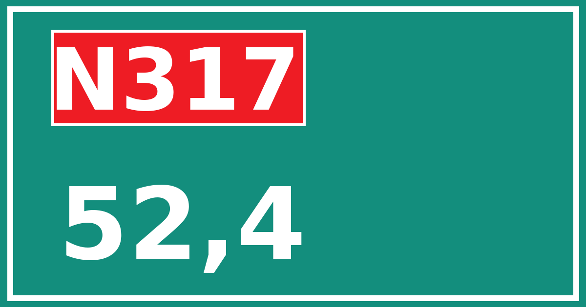 Hectometerbord N317 52,4