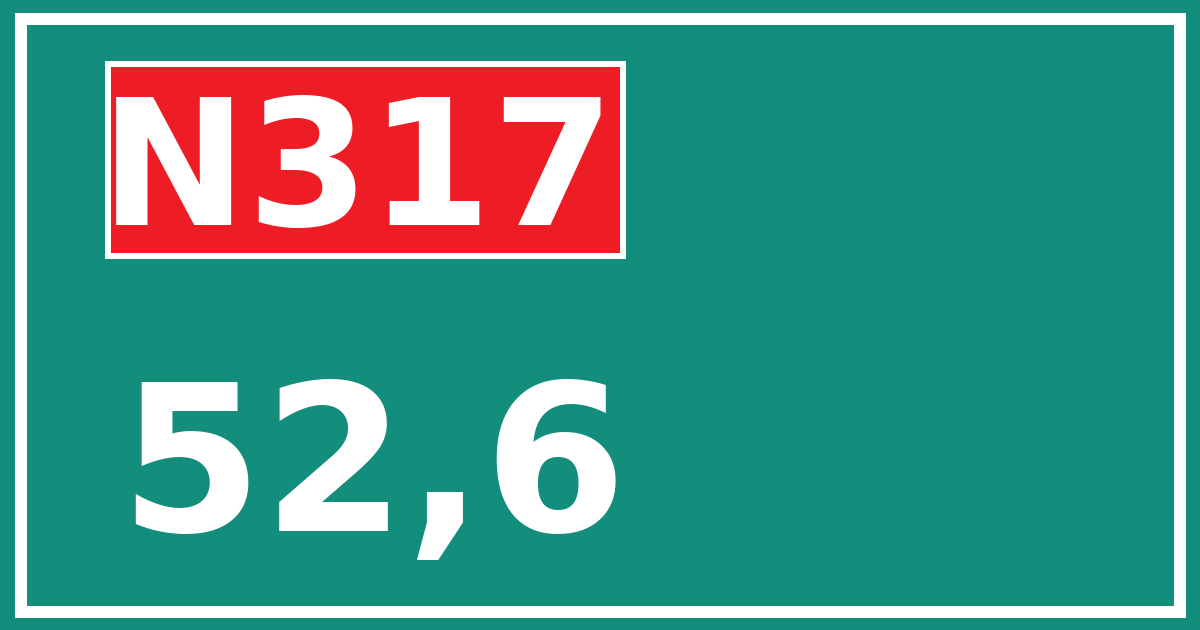 Hectometerbord N317 52,6