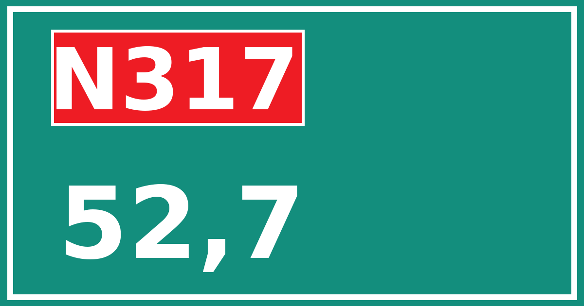 Hectometerbord N317 52,7