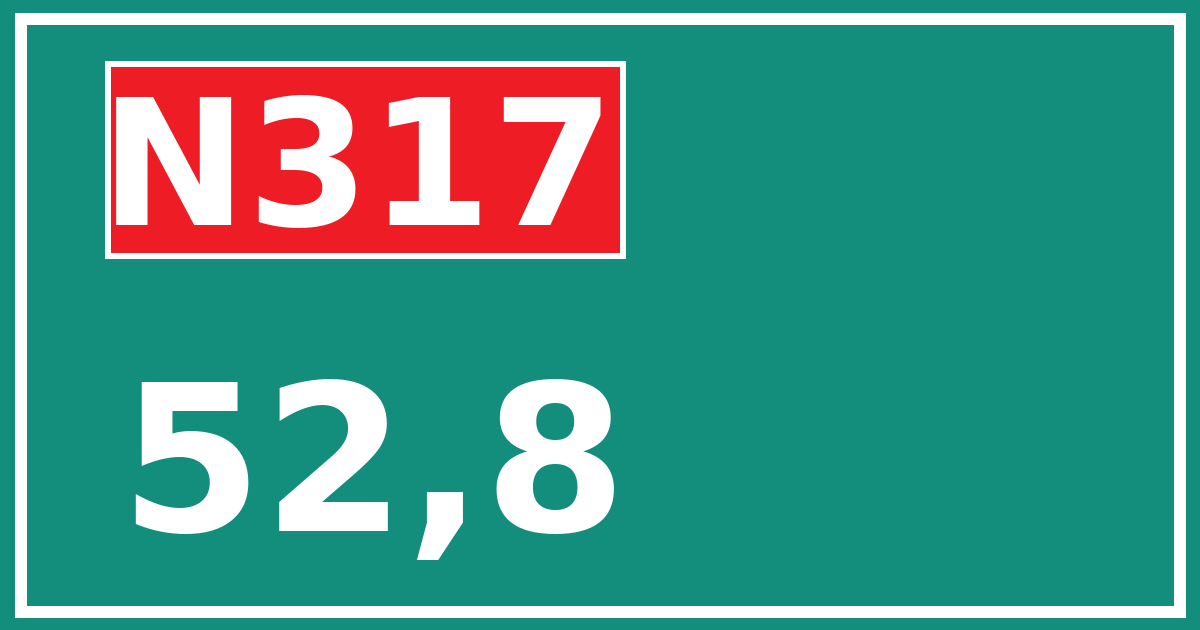 Hectometerbord N317 52,8