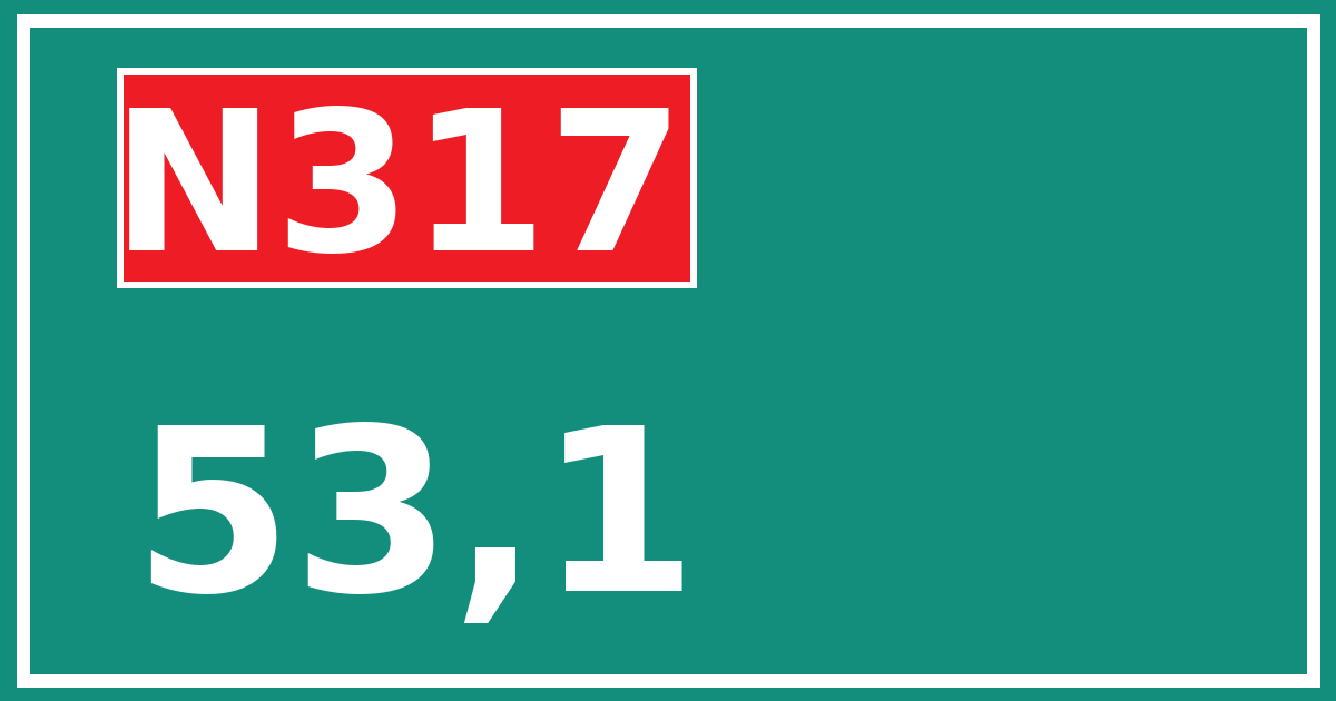 Hectometerbord N317 53,1
