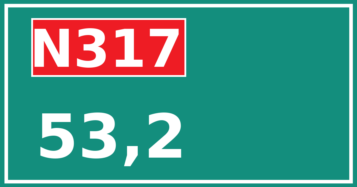 Hectometerbord N317 53,2