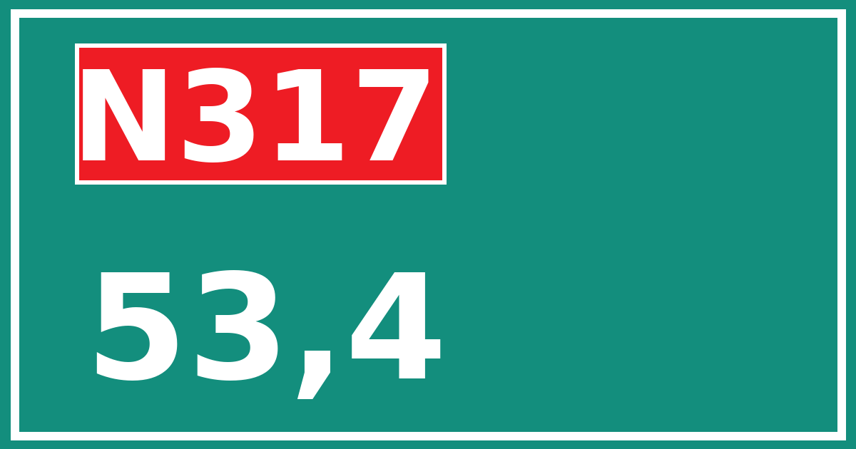 Hectometerbord N317 53,4