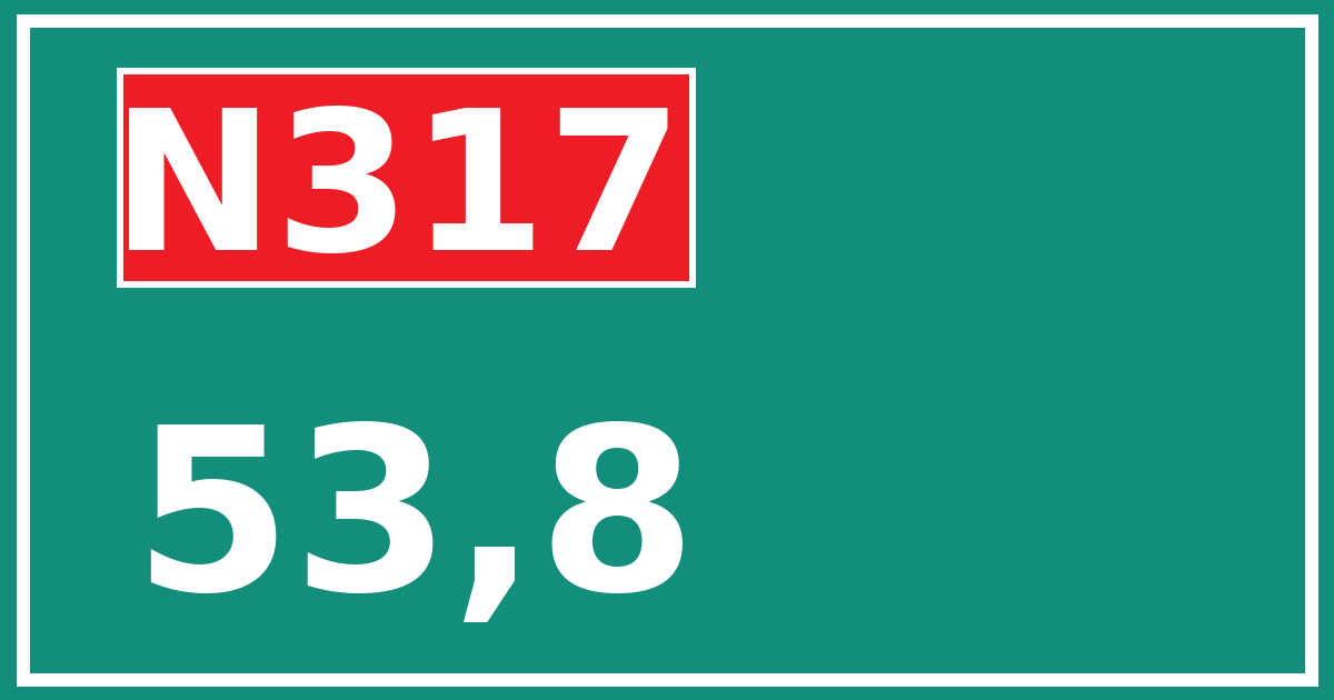 Hectometerbord N317 53,8
