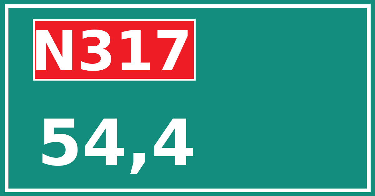 Hectometerbord N317 54,4