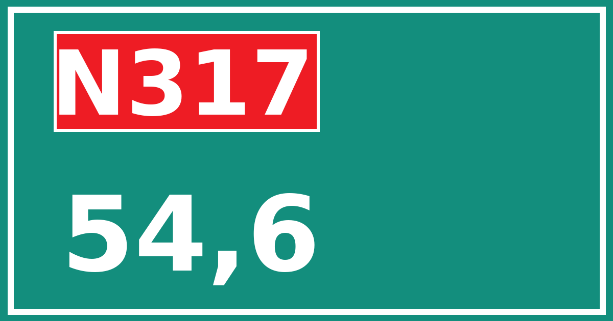 Hectometerbord N317 54,6