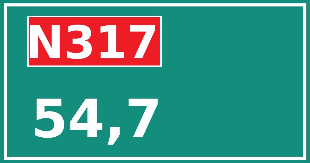 Hectometerbord N317 54,7