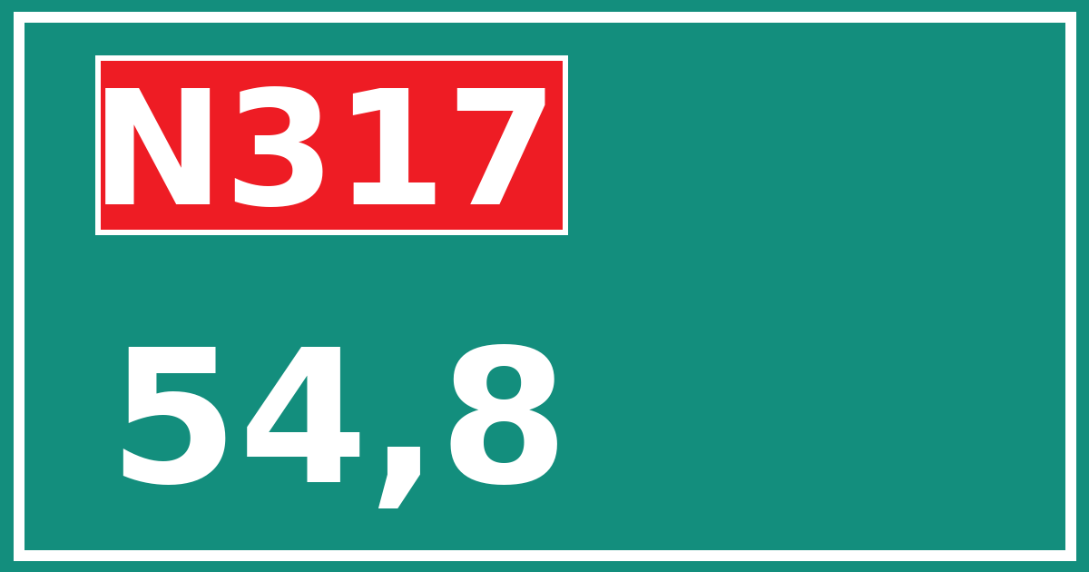 Hectometerbord N317 54,8