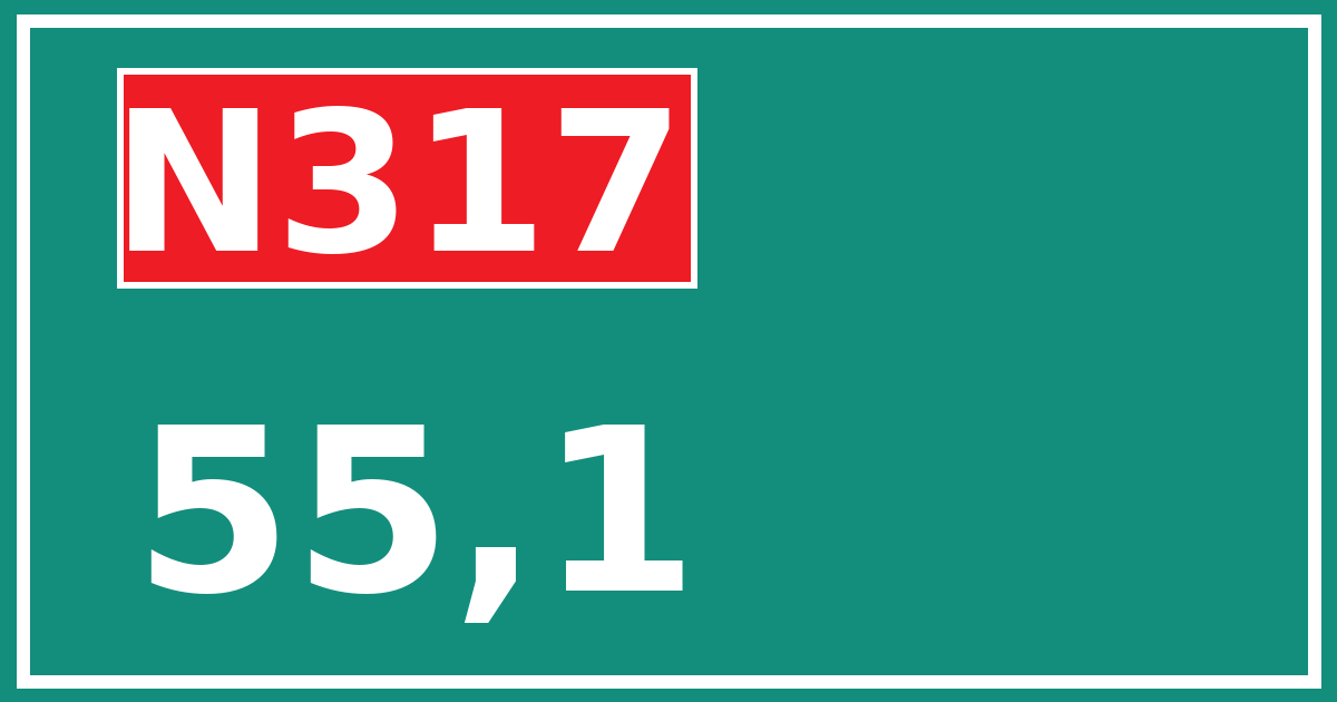 Hectometerbord N317 55,1