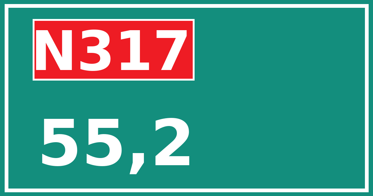 Hectometerbord N317 55,2