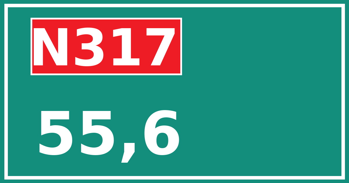 Hectometerbord N317 55,6