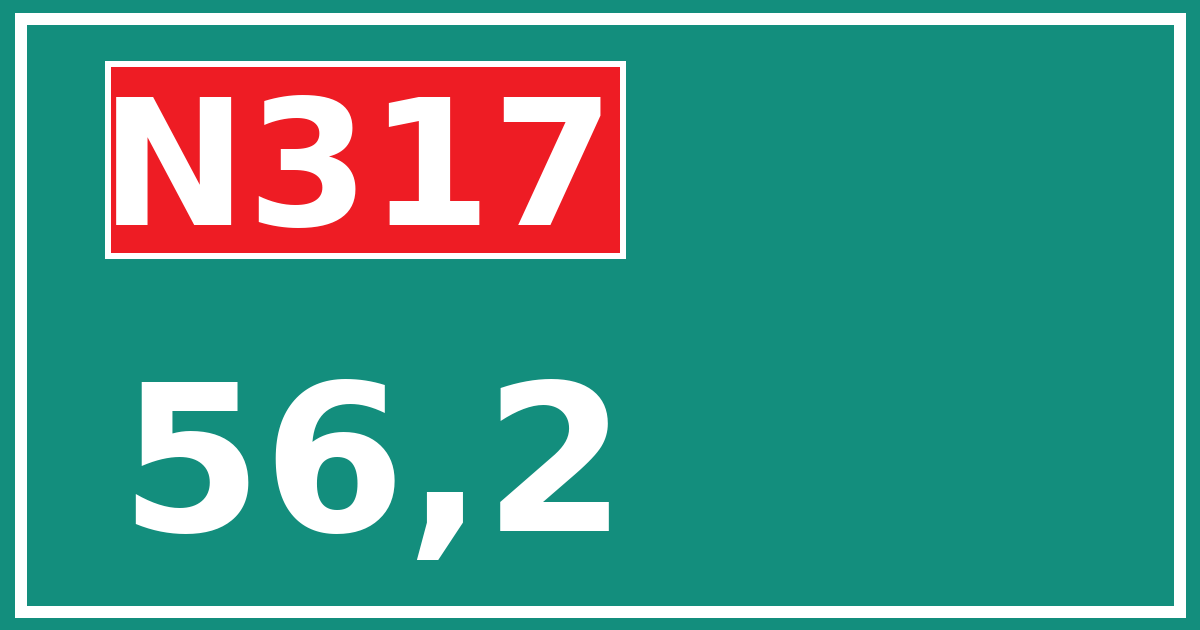 Hectometerbord N317 56,2