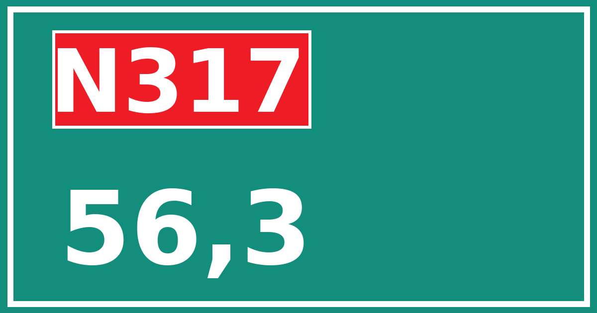 Hectometerbord N317 56,3
