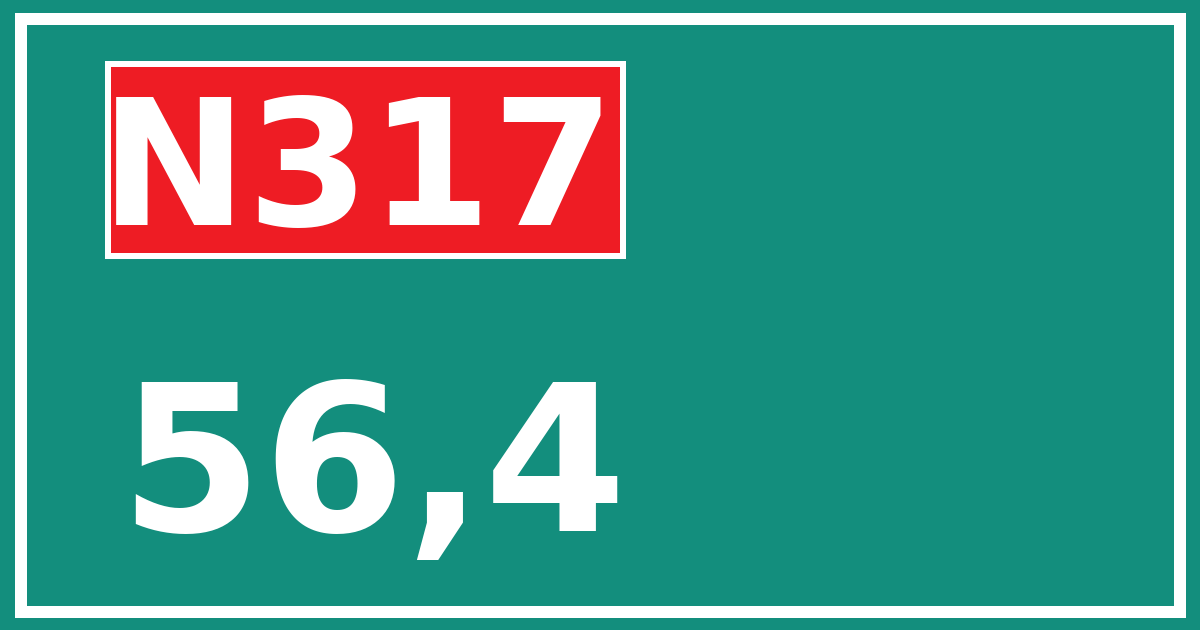 Hectometerbord N317 56,4